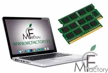 Ampliación de memoria RAM para MacBook Pro Unibody de 13", 15" o 17"